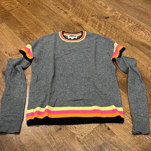 PRVLG Women’s Sweater Grey, Pink, Orange, and Yellow Size XS